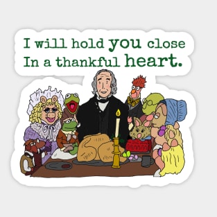 The Muppet Christmas Carol - Thankful Heart, large text Sticker